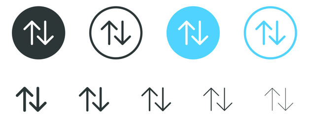 Poster - arrows data transfer icon, exchange arrow icons - Swap icon with two arrows. data and storage icons