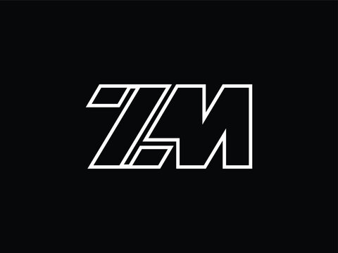 Z M ZM MZ Icon Logo Design Vector Illustration Initial letter monogram template concept. Linear universal elegant creative monochrome symbol. Premium business finance logotype. Luxury fashion sign