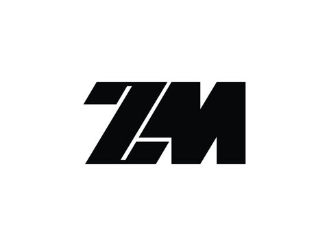 Z M ZM MZ Icon Logo Design Vector Illustration Initial letter monogram template concept. Linear universal elegant creative monochrome symbol. Premium business finance logotype. Luxury fashion sign