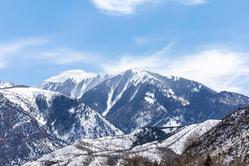 Canvas Print - snow covered mountains