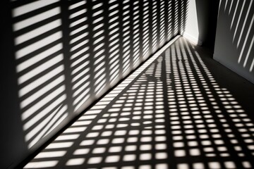 Poster - two walls casting shadows on each other. Generative AI