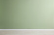 © New Africa - Empty room with green wall and wooden floor