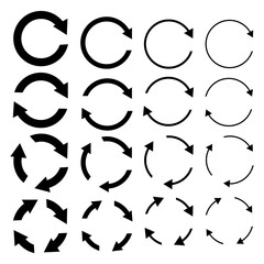 Poster - Circular arrows. Round shape. Vector illustration.