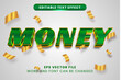 © yustika - 3D green gold money vector text effect
