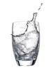 water splash in glass isolated on transparent background, generative ai