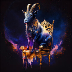 Poster - zodiac sign lamb king art