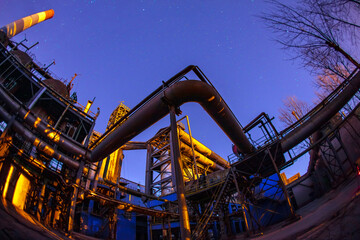 The workshop and equipment of the steel mill