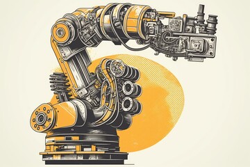 Poster - robotic camera. Generative AI