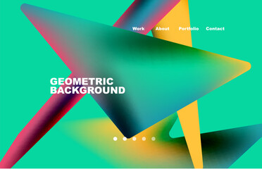 Wall Mural - Broken pieces abstract background. Trendy background for your landing page design, concept of web page design for website and mobile website