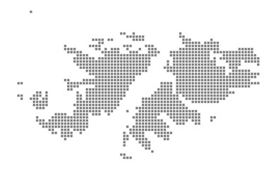 Aufkleber - Pixel map of Falkland Islands. dotted map of Falkland  isolated on white background. Abstract computer graphic of map.