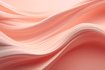 Poster - Light pale coral abstract elegant background with space for design. Peach pink shade. Color gradient. Blurred lines, stripes. Template. Empty, Generative AI