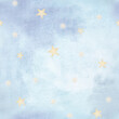 Fairytale seamless pattern with stars and clouds. night sky watercolor background
