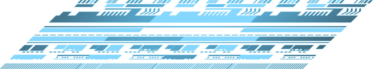 Fototapete - Abstract blue computer technology background with circuit board and  circle tech.illustration for elements