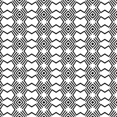 Vector geometric ornament in ethnic style. Seamless pattern with  abstract shapes. Black and white geometric  wallpaper. Repeating pattern for decor, textile and fabric.Abstraction art.