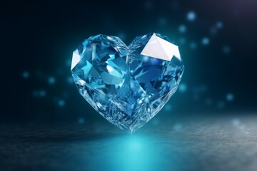 Poster - New heart shaped diamond. Generate Ai