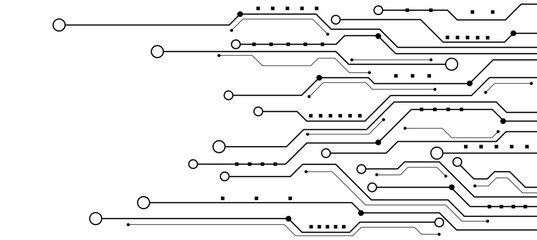 Aufkleber - technology background with hi-tech digital data