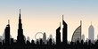 © Background_GG - Set dubai city skyline silhouette. Vector illustration