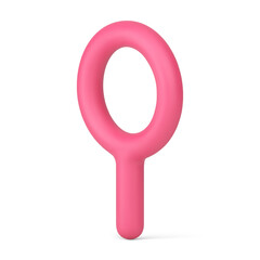 Poster - Magnifier pink loupe magnifying glass information internet browsing search discovery 3d icon vector