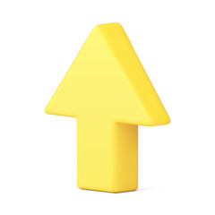 Poster - up arrow directional navigation pointer upward cursor isometric badge 3d icon realistic vector