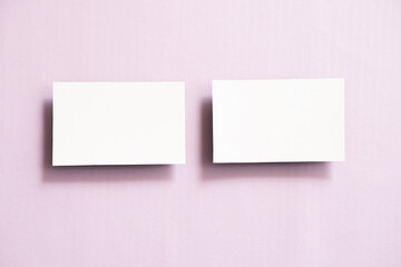 Poster - Back and front blank business card mockups template