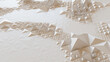© RocknRoller Studios - Light High Tech Surface with Triangular Pyramids. White, Polygonal 3d Texture.