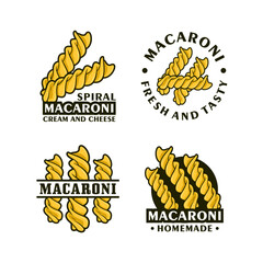 Sticker - Spiral macaroni badge design logo collection