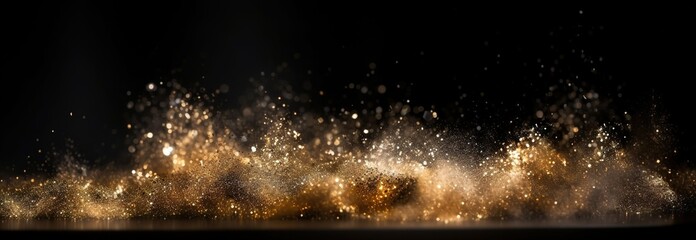 Poster - brown dust sand splashing and smoke clouds of sand. Generative AI