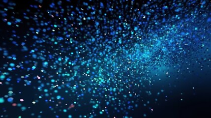 Poster - Blue particles technology background, blue particles background, blue abstract background. Generative AI
