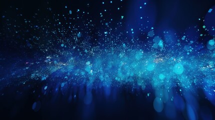 Poster - Blue particles technology background, blue particles background, blue abstract background. Generative AI