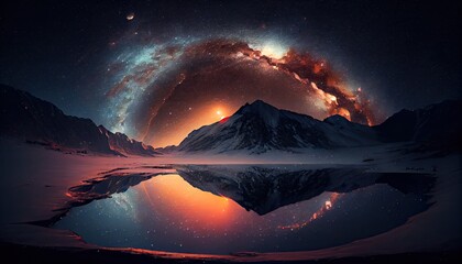 Wall Mural - milky way stars at night