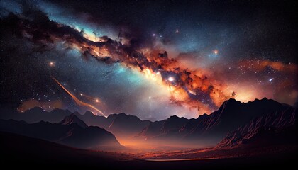 Wall Mural - milky way stars at night