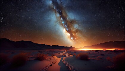 Wall Mural - milky way stars at night