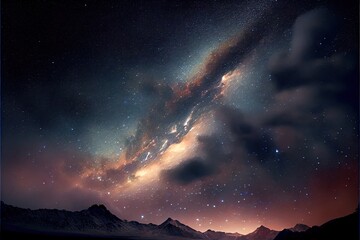 Wall Mural - milky way stars at night