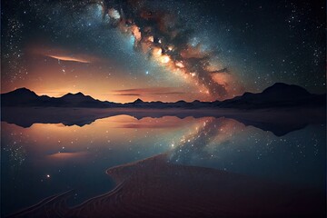 Wall Mural - milky way stars at night