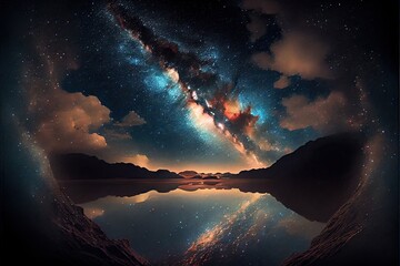 Wall Mural - milky way stars at night