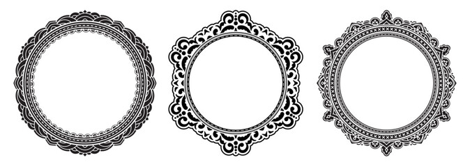Set of 3 round frames for your design
