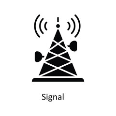 Fototapete - Signal  Vector  Solid Icons. Simple stock illustration stock