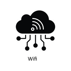 Fototapete - Wifi Vector  Solid Icons. Simple stock illustration stock