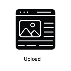 Fototapete - Upload Vector  Solid Icons. Simple stock illustration stock