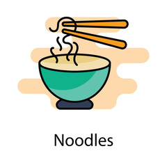 Wall Mural - Noodles icon. Suitable for Web Page, Mobile App, UI, UX and GUI design