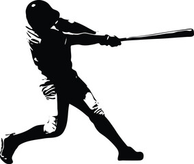 Wall Mural - Baseball player abstract sketch illustration - vector