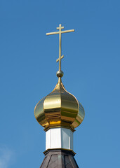 the golden dome of the church