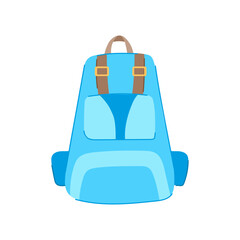 Poster - bag backpack camp cartoon vector illustration