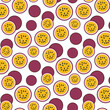 passion fruit seamless pattern, exotic fruit seamless pattern, vector fruit pattern