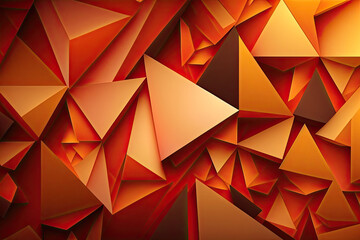  Geometric background pattern, color gradient, generative art, orange and red