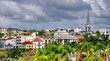 Beautiful cityscape of Georgetown in Guyana against the cloudy sky