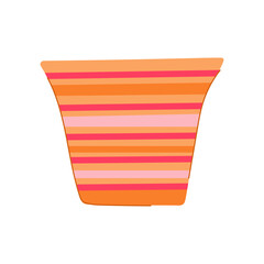 Canvas Print - plant flower pot cartoon vector illustration