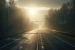 © Robert Herhold - highway in the fog created with Generative AI technology