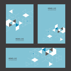 Poster - Abstract geometric composition with decorative triangles. Vector business design. Technology art modern illustration