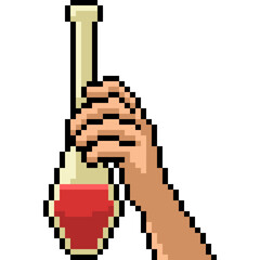 Sticker - pixel art science experiment tube